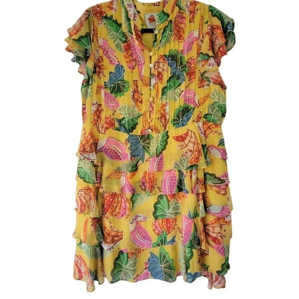 Farm Rio Women's Size Medium Beaks and Bananas Mini Dress